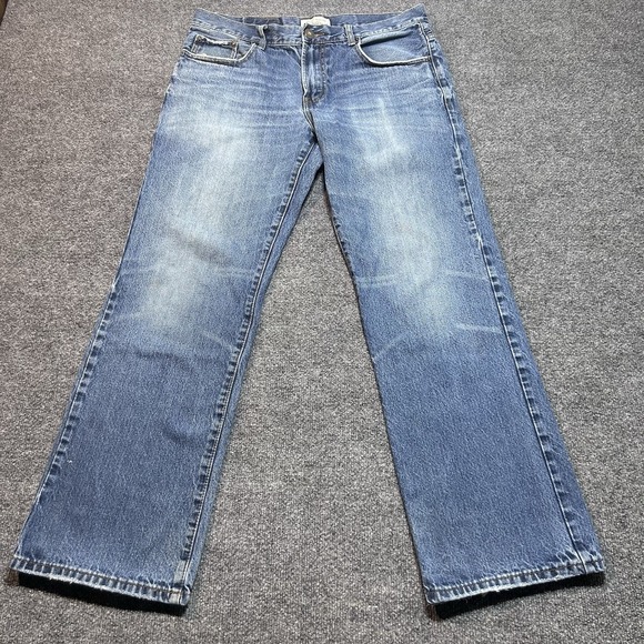 Aéropostale Other - Aeropostale Benton Bootcut Jeans Mens 32x32 Blue Distressed Wide Leg Cotton